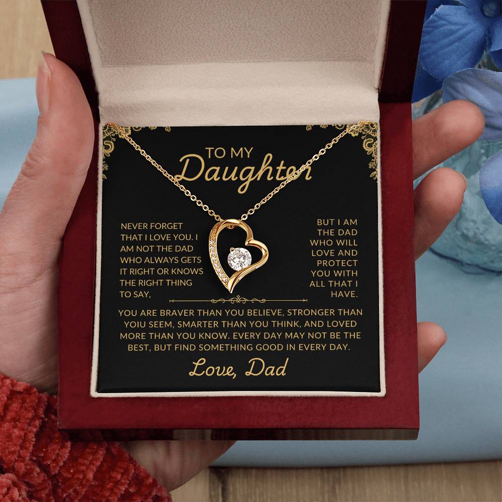 To My Daughter | Protective Dad | Forever Love Necklace