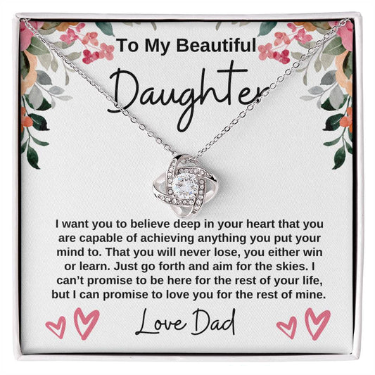 To My Beautiful Daughter | Believe in Your Heart❤️❤️ (Love Knot Necklace)