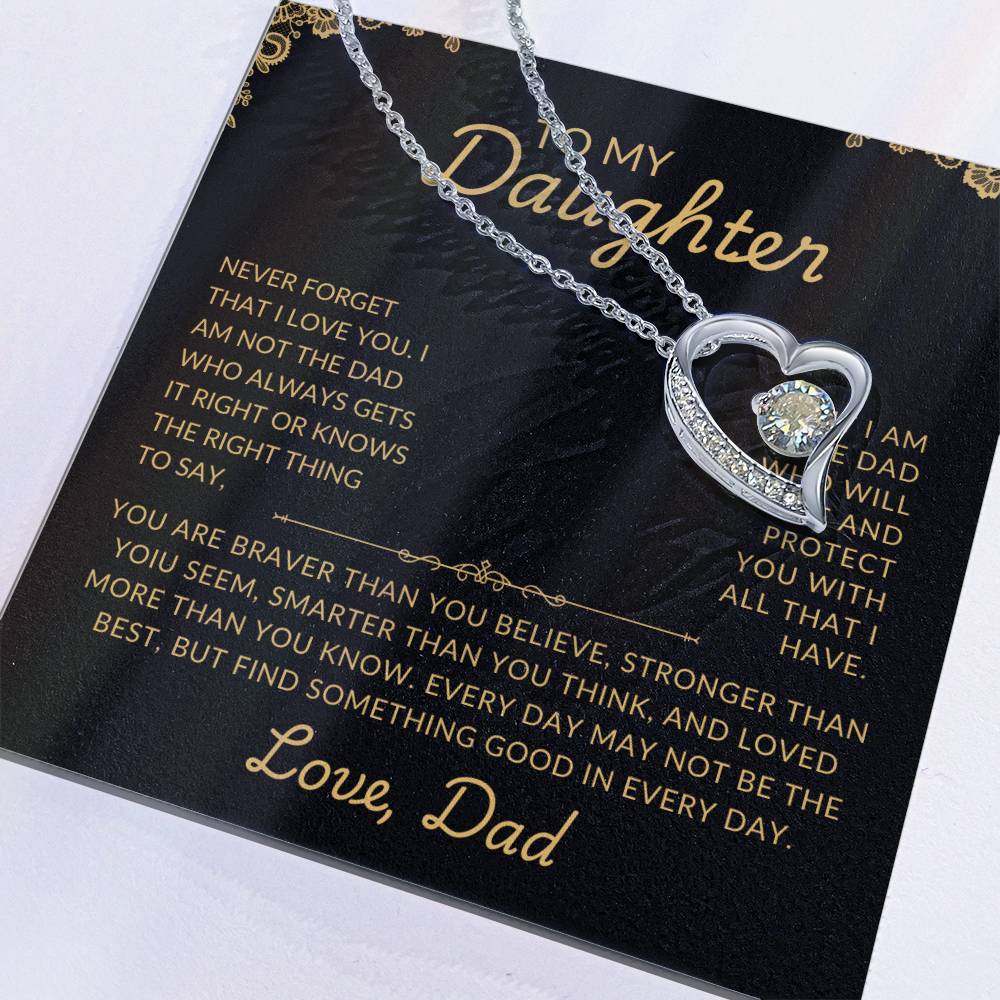 To My Daughter | Protective Dad | Forever Love Necklace